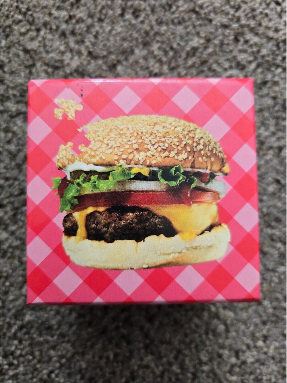 Areaware Little Puzzle Thing Burger Mini Shaped Jigsaw Puzzle 70+ Pc Limited Ed